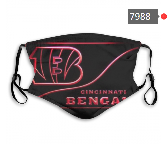 NFL 2020 Cincinnati Bengals #8 Dust mask with filter->nfl dust mask->Sports Accessory